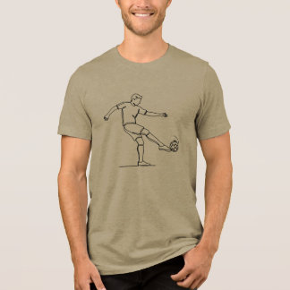 Minimalistisches Fußball-Linienkunst-Grafik-T-Shir Tri-Blend Shirt