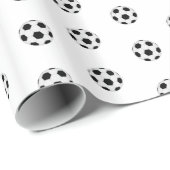 Minimalistisches Fußballmuster-Geschenk Geschenkpapier (Rolleneckpunkt)