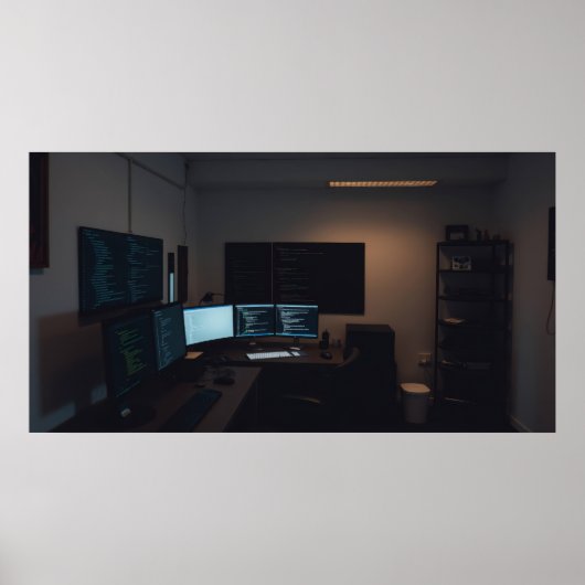 Minimalistisches Gamer-Zimmer Poster (Vorne)