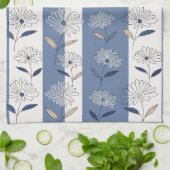 Minimalistisches Gänseblümchen-Blumenmuster (1) Geschirrtuch (Gefaltet)