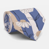 Minimalistisches Gänseblümchen-Blumenmuster (1) Krawatte (Gerollt)