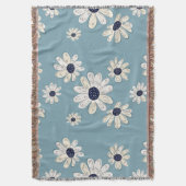 Minimalistisches Gänseblümchen-Blumenmuster (2) Decke (Vorderseite Vertikal)
