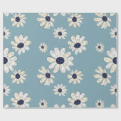 Minimalistisches Gänseblümchen-Blumenmuster (2) Geschenkpapier (Flach)