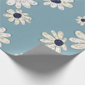 Minimalistisches Gänseblümchen-Blumenmuster (2) Geschenkpapier (Ecke)