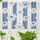 Minimalistisches Gänseblümchen-Blumenmuster (3) Geschirrtuch (Gefaltet)