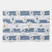 Minimalistisches Gänseblümchen-Blumenmuster (3) Geschirrtuch (Horizontal)