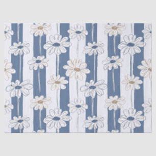 Minimalistisches Gänseblümchen-Blumenmuster (3) Seidenpapier
