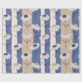 Minimalistisches Gänseblümchen-Blumenmuster (4) Geschenkpapier (Flach)