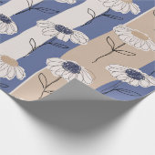 Minimalistisches Gänseblümchen-Blumenmuster (4) Geschenkpapier (Ecke)
