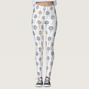 Minimalistisches Gänseblümchen-Blumenmuster (4) Leggings
