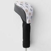 Minimalistisches Gänseblümchen-Blumenmuster (5) Golf Headcover (angewinkelt)