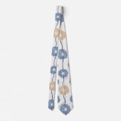 Minimalistisches Gänseblümchen-Blumenmuster (5) Krawatte (Rückseite)