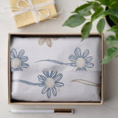 Minimalistisches Gänseblümchen-Blumenmuster (5) Seidenpapier (Geschenk)