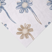 Minimalistisches Gänseblümchen-Blumenmuster (5) Seidenpapier (Detail)