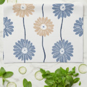 Minimalistisches Gänseblümchen-Blumenmuster (6) Geschirrtuch (Gefaltet)