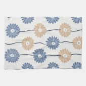 Minimalistisches Gänseblümchen-Blumenmuster (6) Geschirrtuch (Horizontal)