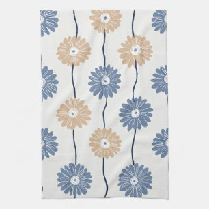 Minimalistisches Gänseblümchen-Blumenmuster (6) Geschirrtuch