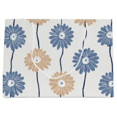 Minimalistisches Gänseblümchen-Blumenmuster (6) Große Geschenktüte (Vorderseite)