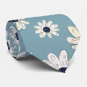 Minimalistisches Gänseblümchen-Blumenmuster (6) Krawatte (Gerollt)