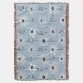 Minimalistisches Gänseblümchen-Blumenmuster (7) Decke (Vorderseite Vertikal)