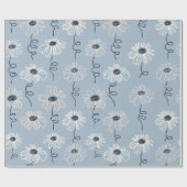 Minimalistisches Gänseblümchen-Blumenmuster (7) Geschenkpapier (Flach)