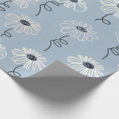 Minimalistisches Gänseblümchen-Blumenmuster (7) Geschenkpapier (Ecke)