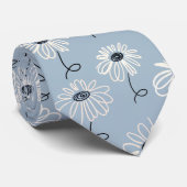 Minimalistisches Gänseblümchen-Blumenmuster (7) Krawatte (Gerollt)