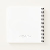 Minimalistisches Gast-Buch für Graduate Script Notizblock (Rückseite)