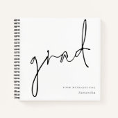 Minimalistisches Gast-Buch für Graduate Script Notizblock (Vorderseite)
