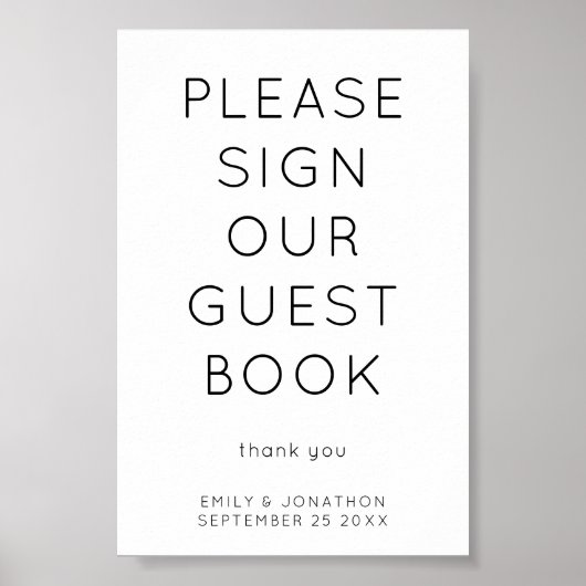 Minimalistisches Gästebuch (Vorne)