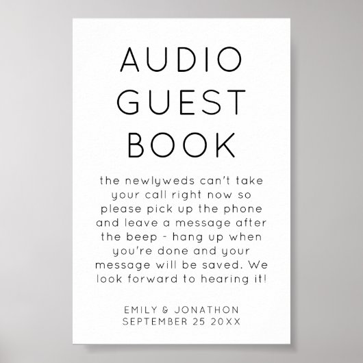 Minimalistisches Gästebuch (Vorne)