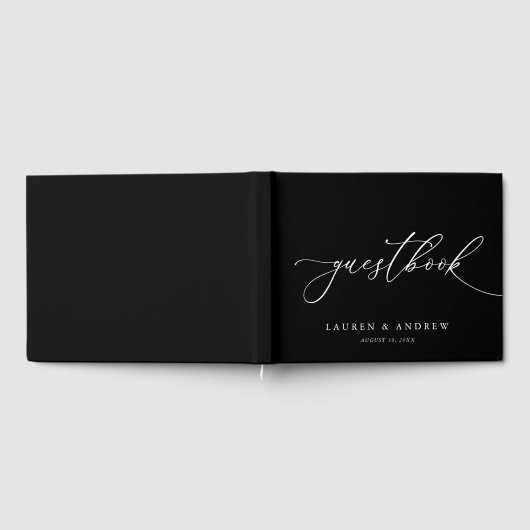 Minimalistisches Gästebuch für Hochzeiten (Voll)