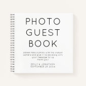 Minimalistisches Gästebuch für Hochzeiten Foto Notizblock (Vorderseite)