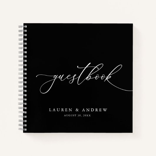 Minimalistisches Gästebuch für  Hochzeiten Notizblock (Vorderseite)