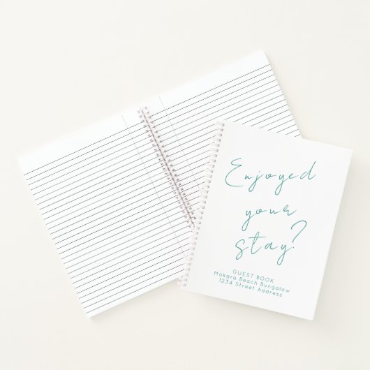 Minimalistisches Gästebuch Notizblock (Innenseite)