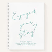 Minimalistisches Gästebuch Notizblock (Vorderseite)