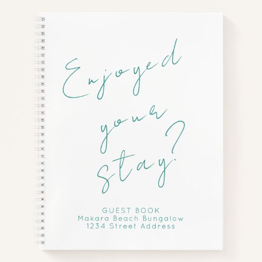 Minimalistisches Gästebuch Notizblock (Vorderseite)