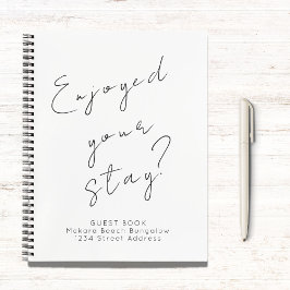 Minimalistisches Gästebuch Notizblock