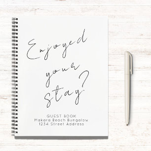 Minimalistisches Gästebuch Notizblock