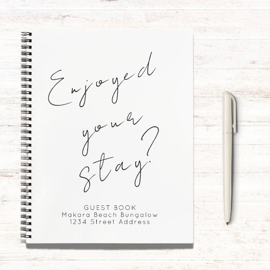 Minimalistisches Gästebuch Notizblock