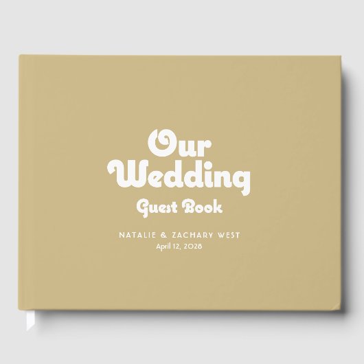 Minimalistisches Gästebuch rückwärts (Vorderseite)