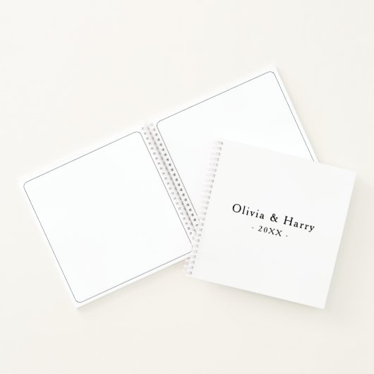 Minimalistisches Gästebuch | SCHWARZ-WEISS Notizblock (Innenseite)