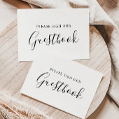 Minimalistisches Gästebuch-Zeichen, bitte Vorlage 