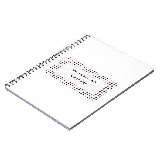 Minimalistisches Gästebuch zum Zeichnen von Karten Notizblock (Linke Seite)