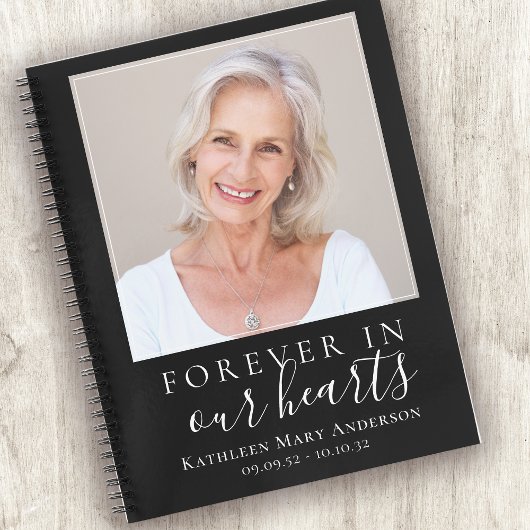 Minimalistisches Gästebuch zur Beerdigung Notizblock