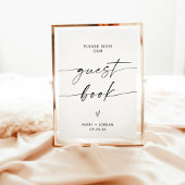 Minimalistisches Gästebuchzeichen, moderne Hochzei Einladung