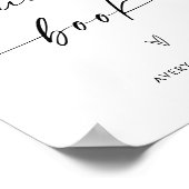 Minimalistisches Gästebuchzeichen, moderne Hochzei Poster (Ecke)