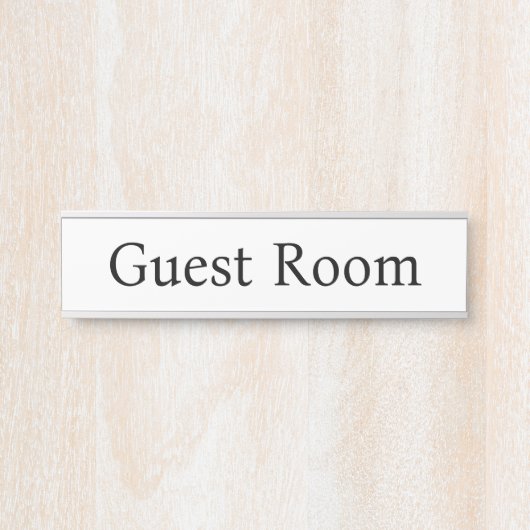 Minimalistisches Gästezimmer Türschild (Vorderseite )