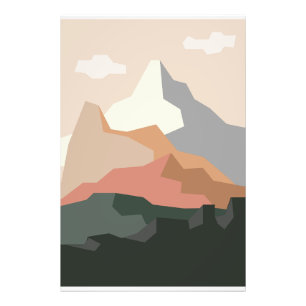 Minimalistisches Gebirge Fotodruck