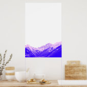 Minimalistisches Gebirgspender Poster (Küche)